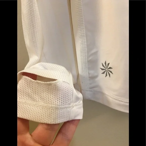 Athleta Forerunner Half Zip White Sweatshirt G. - Picture 10 of 14